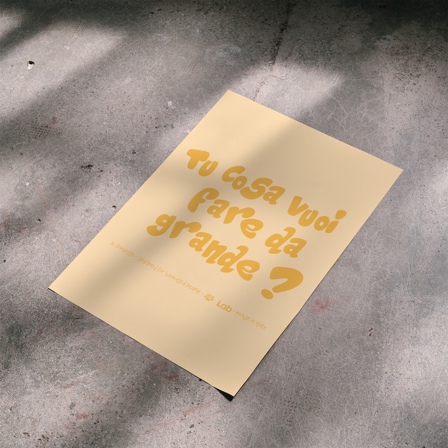 TU COSA VUOI FARE DA GRANDE? - POSTER - 30X40