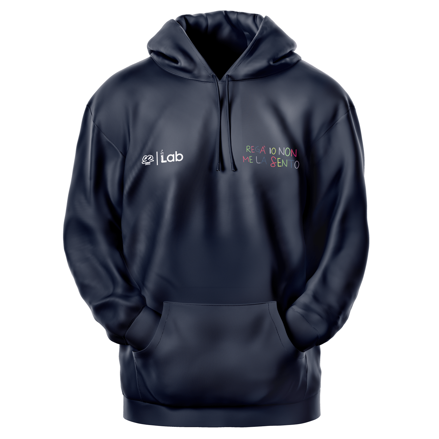 HOODIE REGA' IO NON ME LA SENTO NAVY