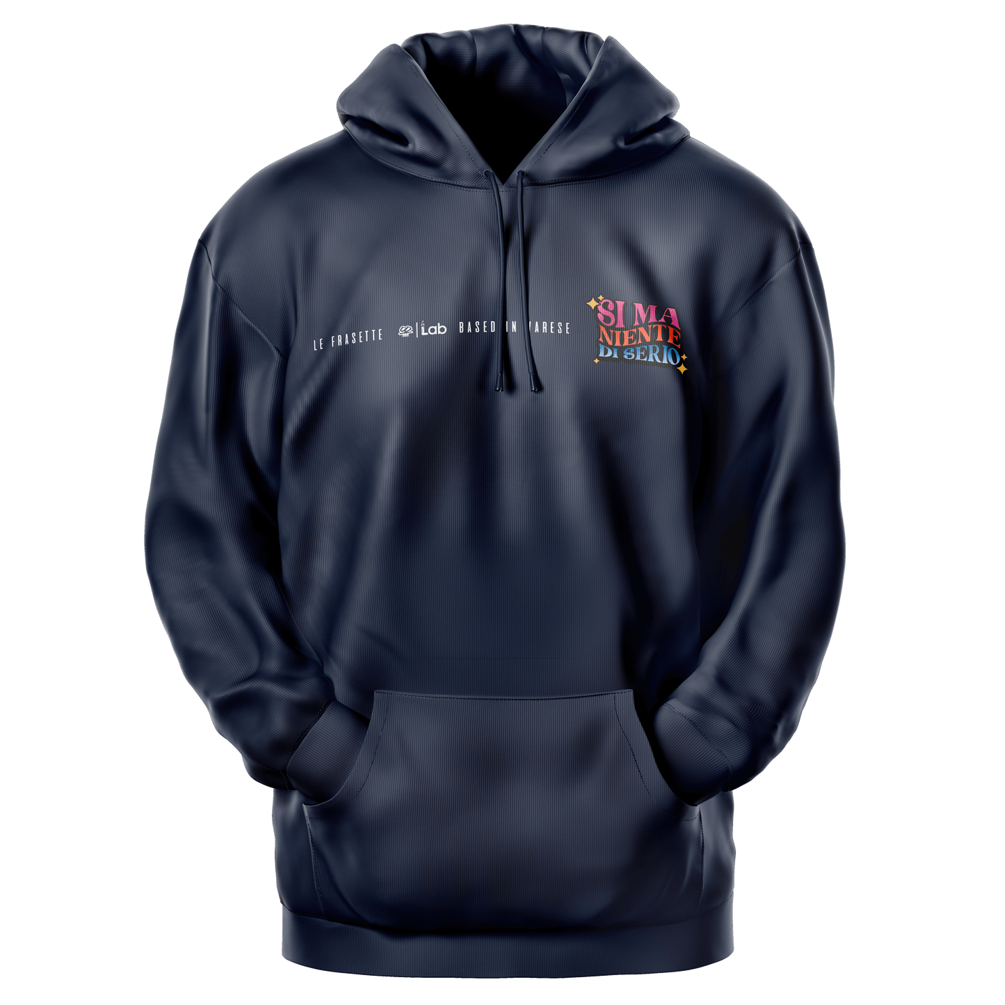 HOODIE SI MA NIENTE DI SERIO NAVY