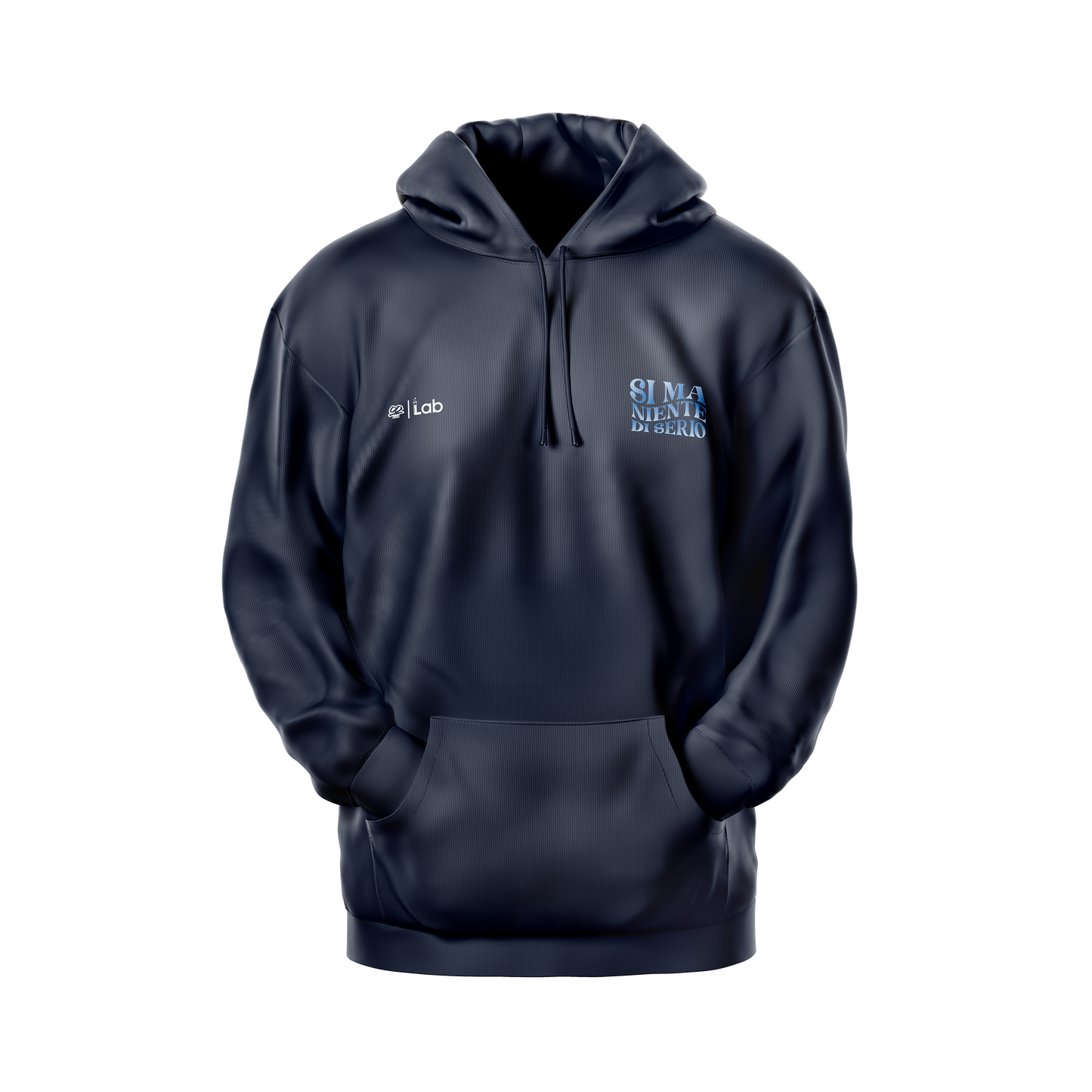 HOODIE SI MA NIENTE DI SERIO NAVY