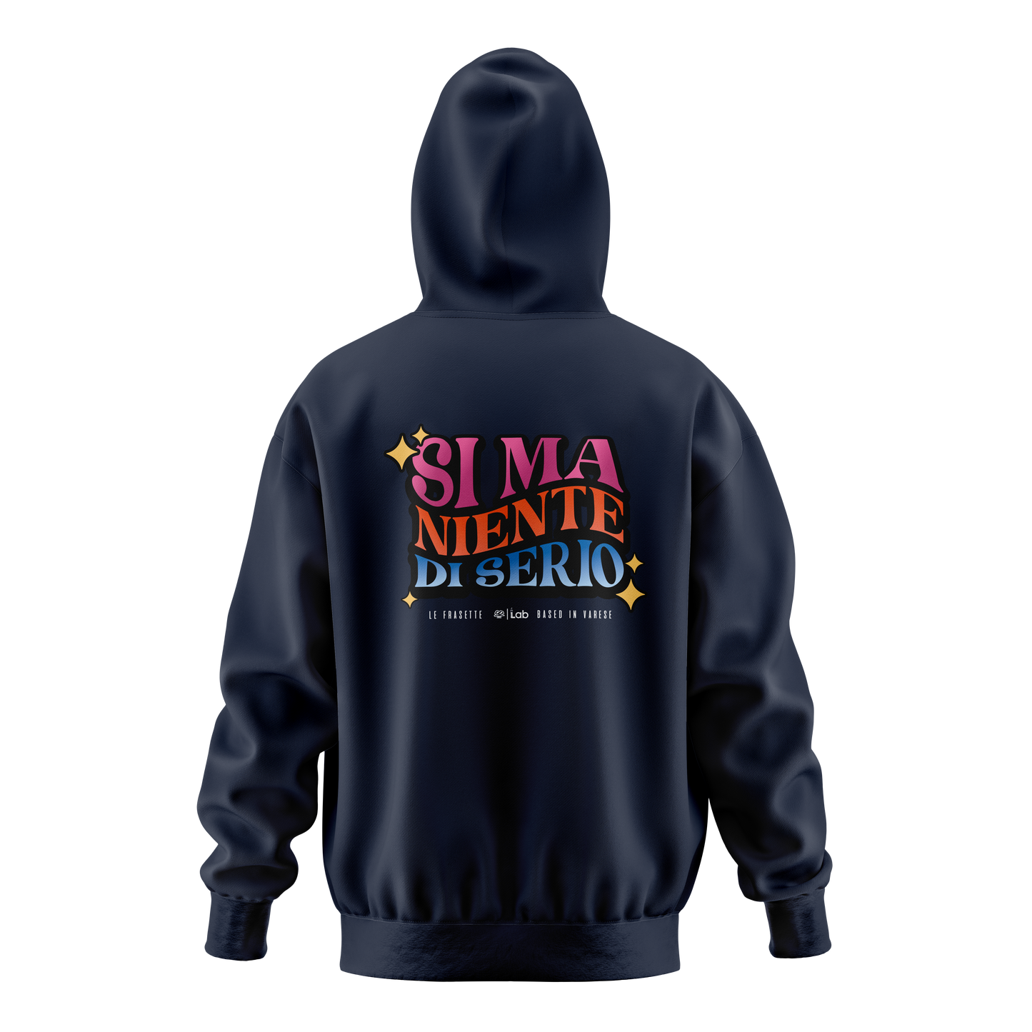 HOODIE SI MA NIENTE DI SERIO NAVY