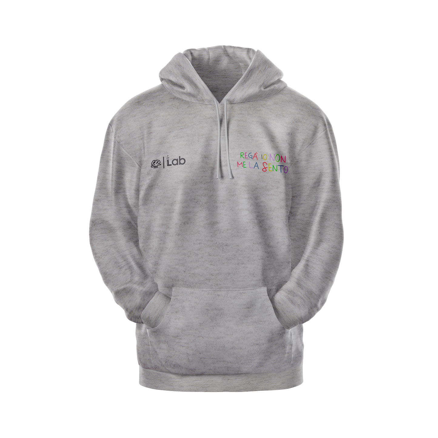 HOODIE REGA' IO NON ME LA SENTO GRIGIO