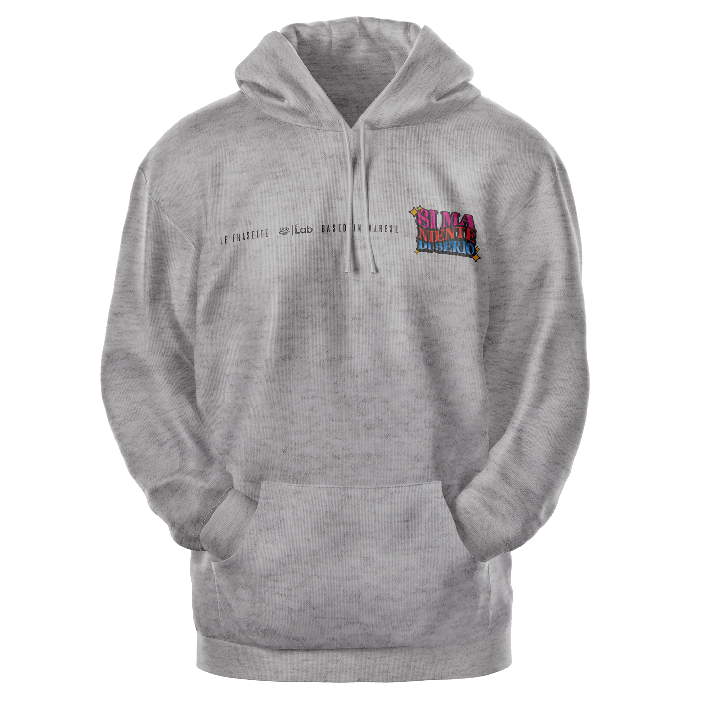 HOODIE SI MA NIENTE DI SERIO GRIGIO