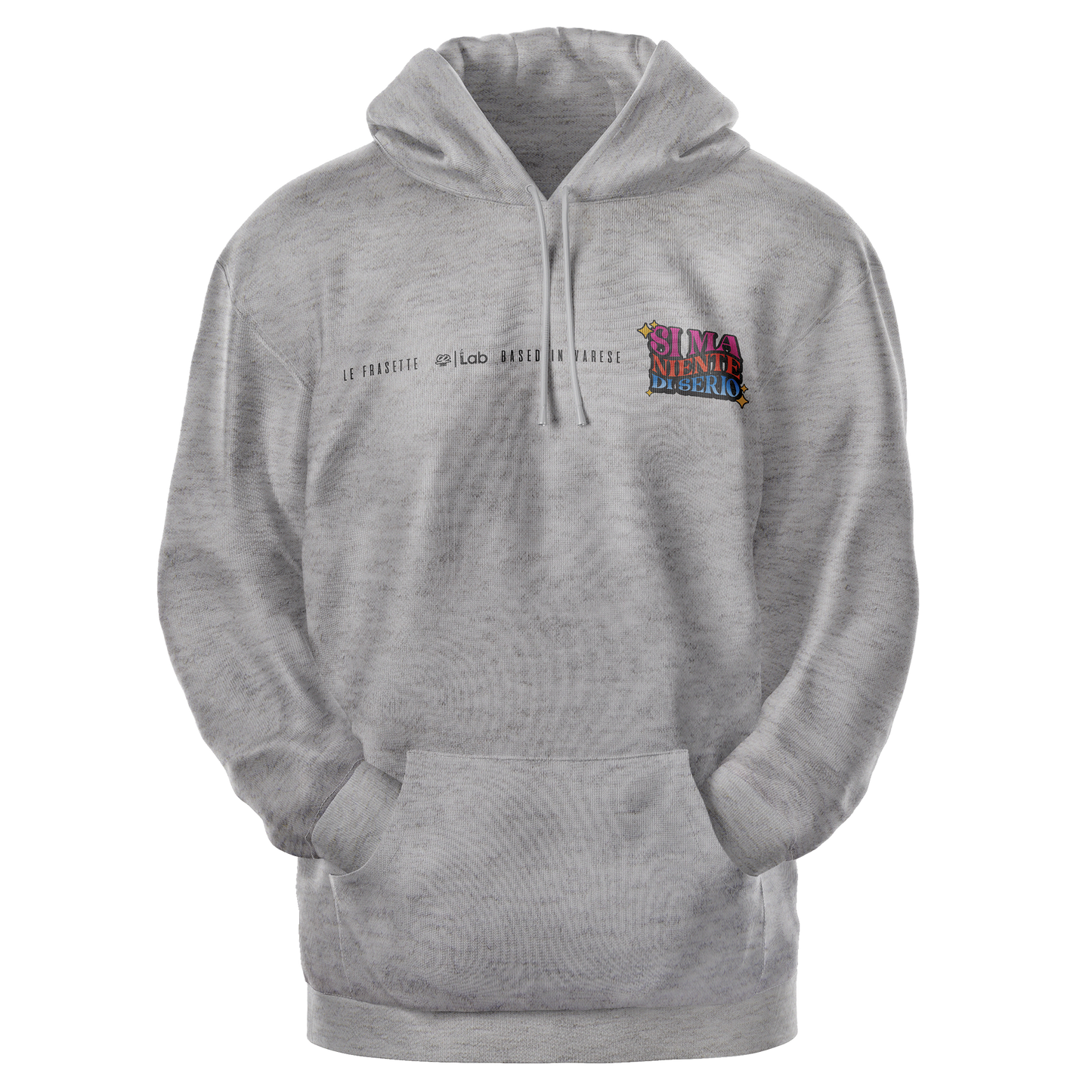 HOODIE SI MA NIENTE DI SERIO GRIGIO