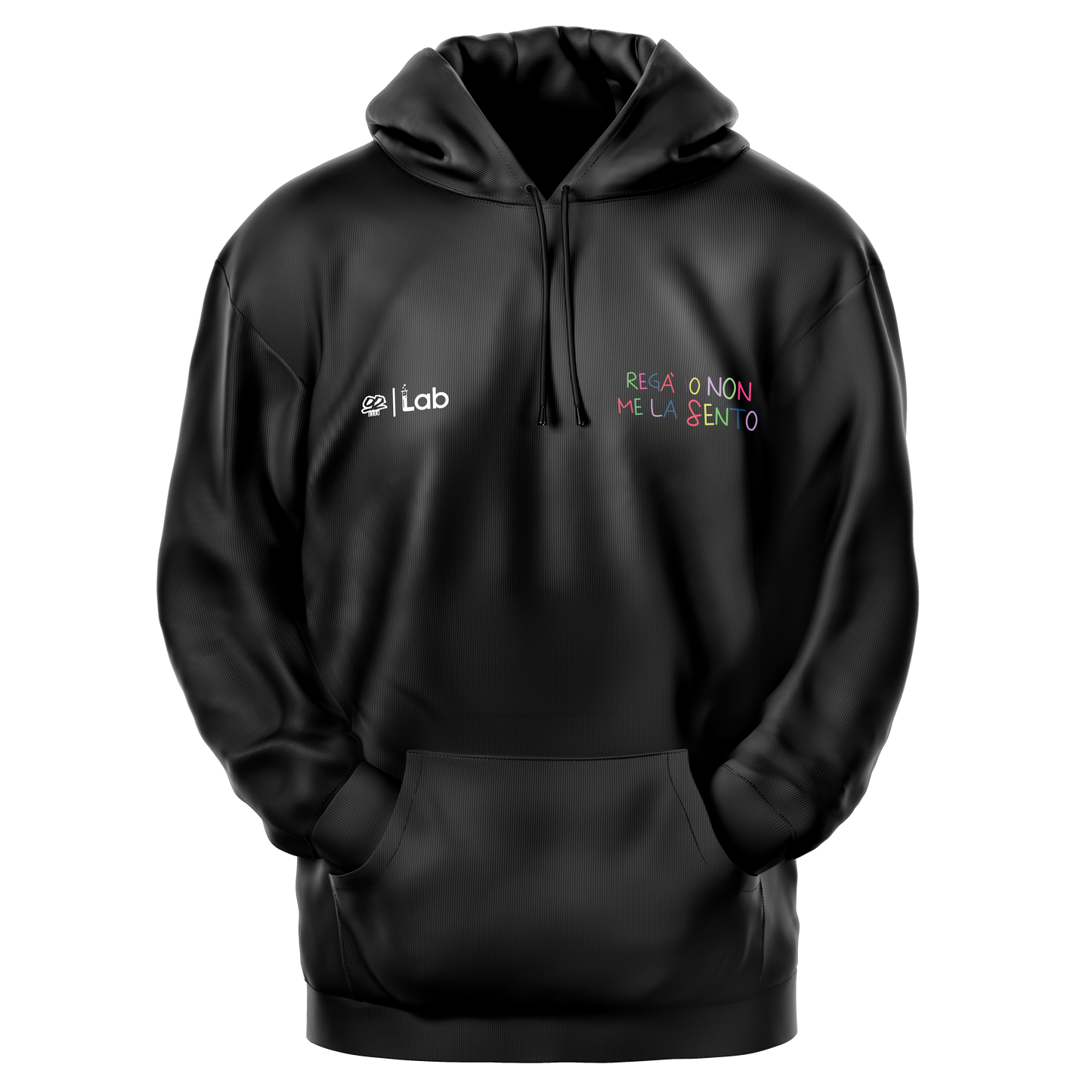 HOODIE REGA' IO NON ME LA SENTO BLACK