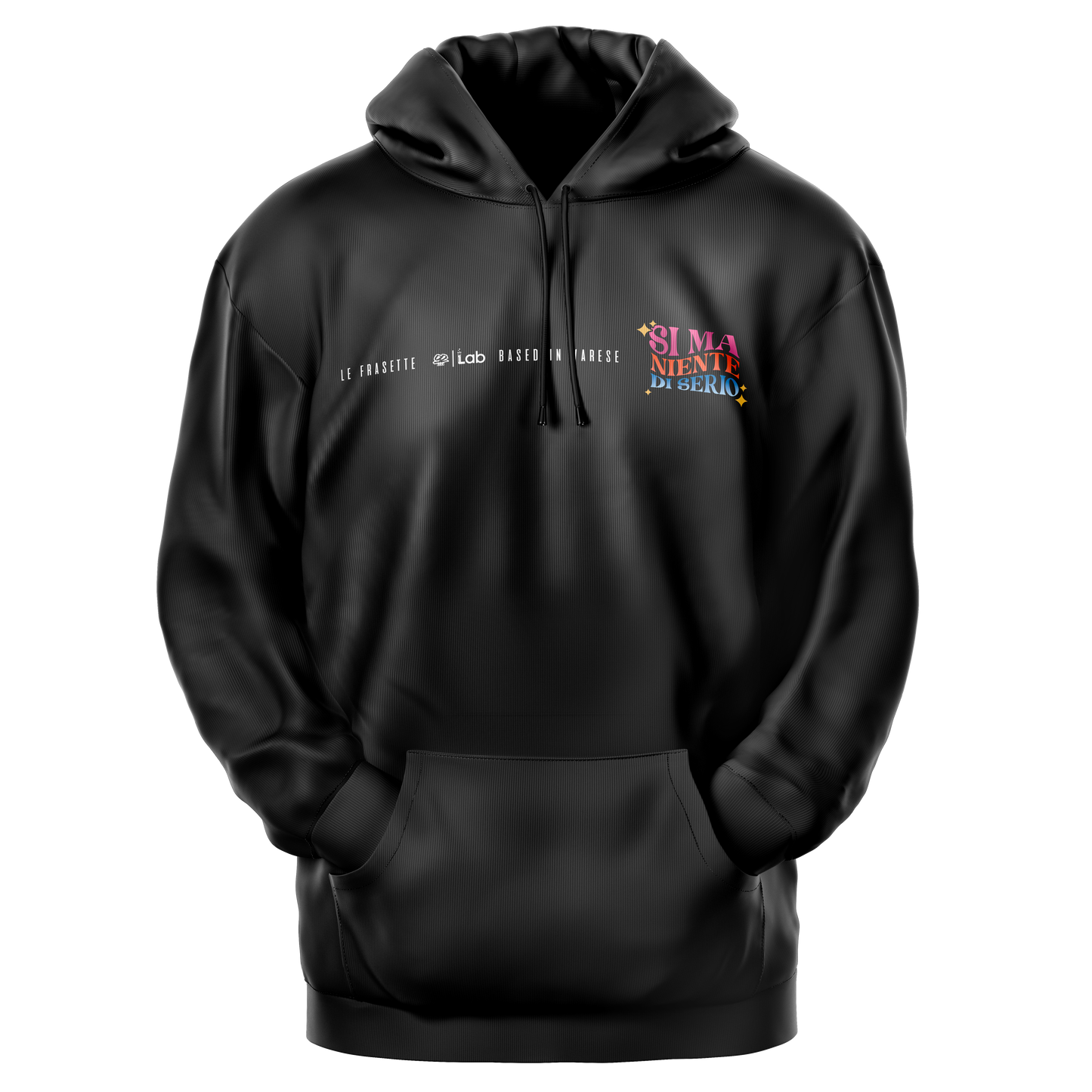 HOODIE SI MA NIENTE DI SERIO BLACK