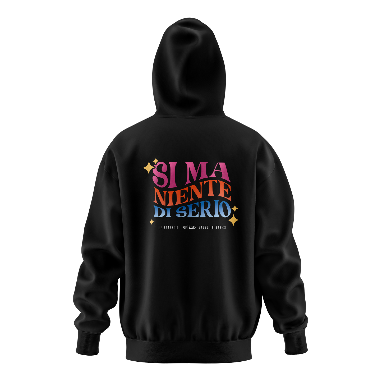 HOODIE SI MA NIENTE DI SERIO BLACK