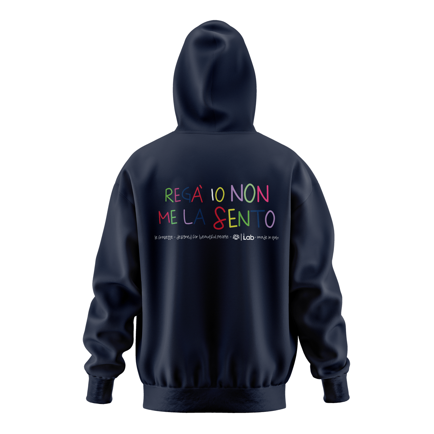 HOODIE REGA' IO NON ME LA SENTO NAVY
