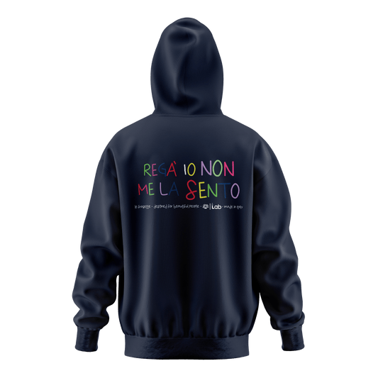 HOODIE REGA' IO NON ME LA SENTO NAVY