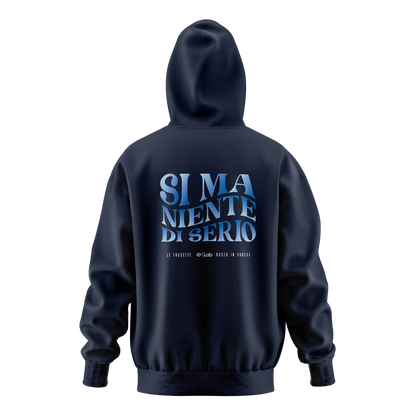 HOODIE SI MA NIENTE DI SERIO NAVY