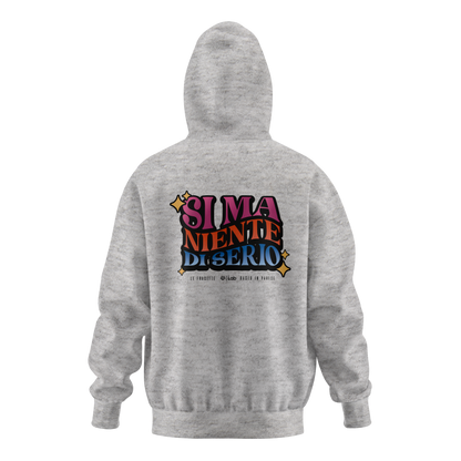 HOODIE SI MA NIENTE DI SERIO GRIGIO